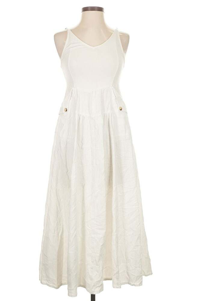 Free People ivory cream midi-maxi dress
